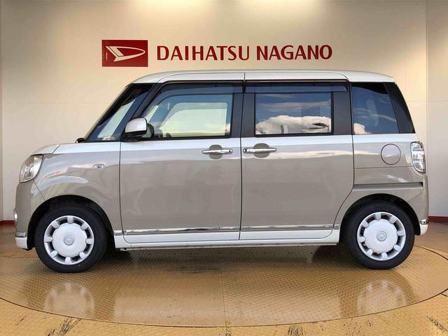 ムーヴキャンバスＧメイクアップリミテッド　ＳＡIII２ＷＤ　両側電動スライドドア　オートライト　衝突被害軽減システム　横滑り防止機能　プッシュスタート　スマートキー　オートエアコン　パワーウインドウ　電動格納ドアミラー　アイドリングストップ　ＡＢＳ（長野県）の中古車