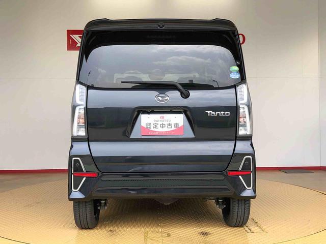 タントカスタムＲＳ４ＷＤ　ターボ　シートヒーター　両側電動スライドドア　アイドリングストップ　プッシュスタート　スマートキー　衝突被害軽減システム　横滑り防止機能　オートライト　オートエアコン　ＡＢＳ（長野県）の中古車