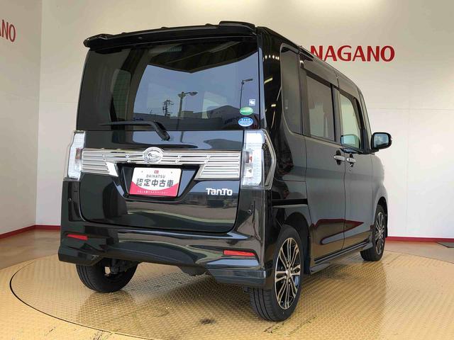 タントカスタムＲＳ　トップエディションＳＡIII４ＷＤ　ターボ　両側電動スライドドア　アイドリングストップ　プッシュスタート　スマートキー　衝突被害軽減システム　横滑り防止機能　オートライト　オートエアコン　電動格納ドアミラー　ＡＢＳ（長野県）の中古車