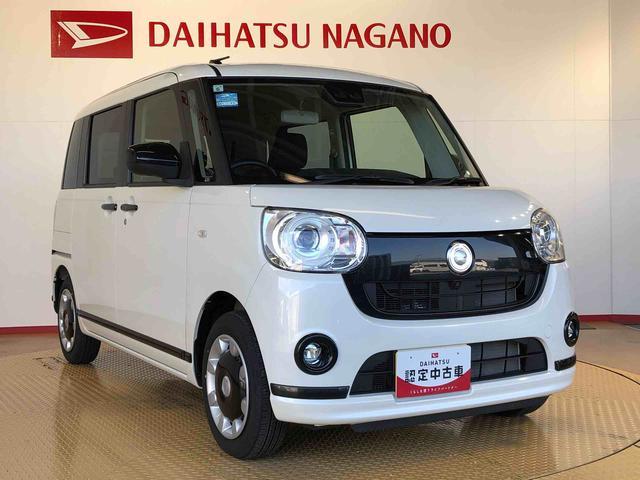 ムーヴキャンバスＧブラックアクセントＶＳ　ＳＡIII４ＷＤ　両側電動スライドドア　オートライト　衝突被害軽減システム　横滑り防止機能　プッシュスタート　スマートキー　オートエアコン　パワーウインドウ　電動格納ドアミラー　アイドリングストップ　ＡＢＳ（長野県）の中古車