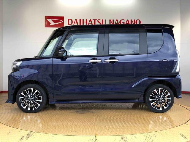 タントカスタムＲＳ４ＷＤ　ターボ　シートヒーター　両側電動スライドドア　アイドリングストップ　プッシュスタート　スマートキー　衝突被害軽減システム　横滑り防止機能　オートライト　オートエアコン　ＡＢＳ（長野県）の中古車
