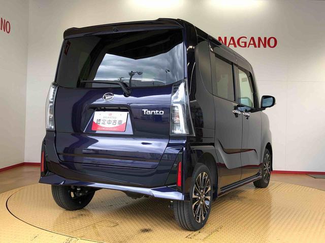 タントカスタムＲＳ４ＷＤ　ターボ　シートヒーター　両側電動スライドドア　アイドリングストップ　プッシュスタート　スマートキー　衝突被害軽減システム　横滑り防止機能　オートライト　オートエアコン　ＡＢＳ（長野県）の中古車