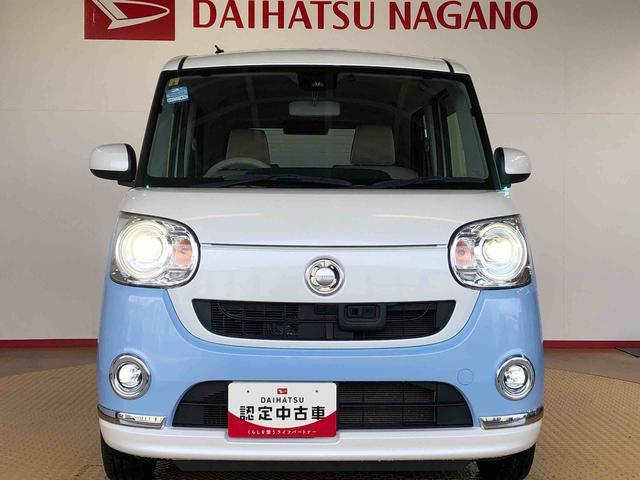 ムーヴキャンバスＧメイクアップ　ＳＡII４ＷＤ　両側電動スライドドア　オートライト　衝突被害軽減システム　横滑り防止機能　プッシュスタート　スマートキー　オートエアコン　パワーウインドウ　電動格納ドアミラー　アイドリングストップ　ＡＢＳ（長野県）の中古車