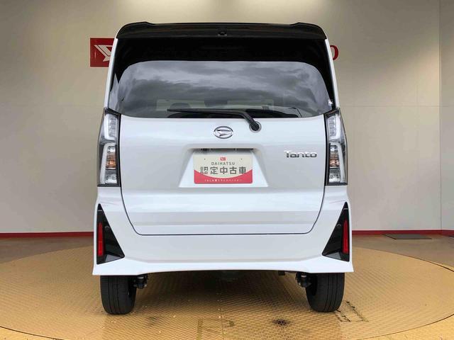 タントカスタムＲＳ４ＷＤ　ターボ　シートヒーター　両側電動スライドドア　アイドリングストップ　プッシュスタート　スマートキー　衝突被害軽減システム　横滑り防止機能　オートライト　オートエアコン　ＡＢＳ（長野県）の中古車