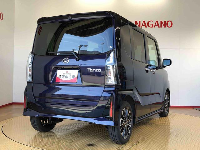 タントカスタムＲＳ２ＷＤ　ターボ　シートヒーター　両側電動スライドドア　アイドリングストップ　プッシュスタート　スマートキー　衝突被害軽減システム　横滑り防止機能　オートライト　オートエアコン　ＡＢＳ（長野県）の中古車