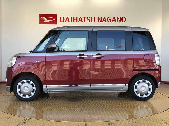 ムーヴキャンバスＧブラックインテリアＶＳ　ＳＡIII４ＷＤ　両側電動スライドドア　オートライト　衝突被害軽減システム　横滑り防止機能　プッシュスタート　スマートキー　オートエアコン　パワーウインドウ　電動格納ドアミラー　アイドリングストップ　ＡＢＳ（長野県）の中古車