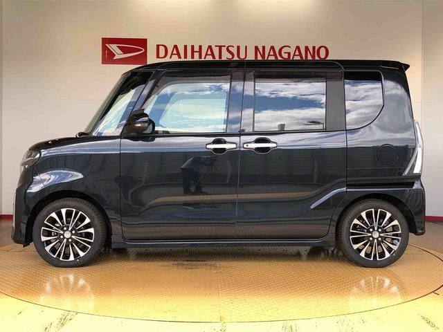タントカスタムＲＳ２ＷＤ　ターボ　シートヒーター　両側電動スライドドア　アイドリングストップ　プッシュスタート　スマートキー　衝突被害軽減システム　横滑り防止機能　オートライト　オートエアコン　ＡＢＳ（長野県）の中古車