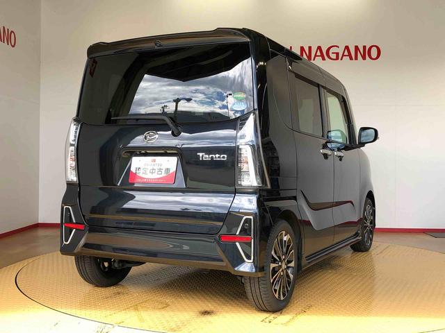 タントカスタムＲＳ２ＷＤ　ターボ　シートヒーター　両側電動スライドドア　アイドリングストップ　プッシュスタート　スマートキー　衝突被害軽減システム　横滑り防止機能　オートライト　オートエアコン　ＡＢＳ（長野県）の中古車