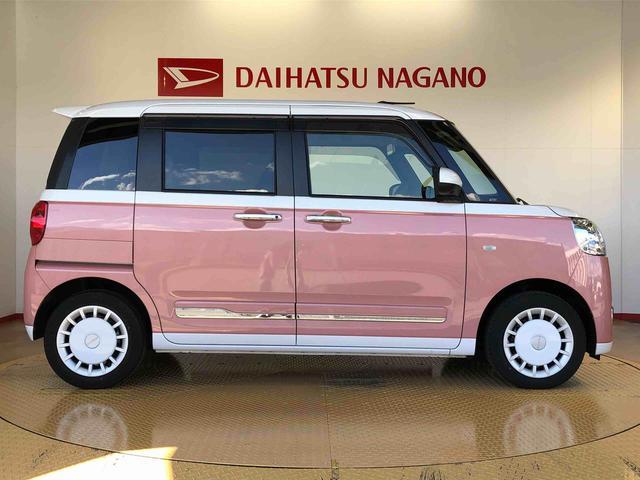 ムーヴキャンバスストライプスＧ２ＷＤ　両側電動スライドドア　オートライト　衝突被害軽減システム　横滑り防止機能　プッシュスタート　スマートキー　オートエアコン　電動格納ドアミラー　アイドリングストップ　ＡＢＳ（長野県）の中古車