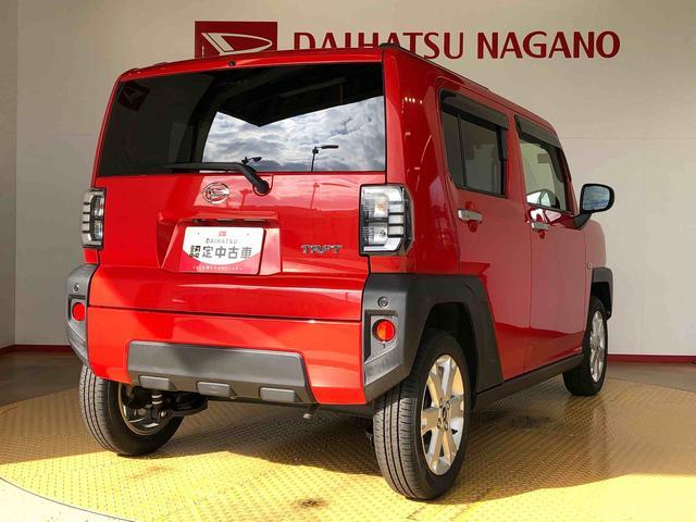 タフトＧ２ＷＤ　スカイルーフ　　プッシュスタート　スマートキー　オートライト　オートエアコン　電動パーキングブレーキ　衝突被害軽減システム　横滑り防止機能　アイドリングストップ　ＡＢＳ（長野県）の中古車