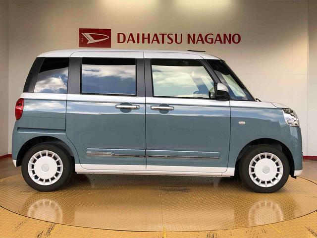 ムーヴキャンバスストライプスＧ２ＷＤ　両側電動スライドドア　オートライト　衝突被害軽減システム　横滑り防止機能　プッシュスタート　スマートキー　オートエアコン　電動格納ドアミラー　アイドリングストップ　ＡＢＳ（長野県）の中古車