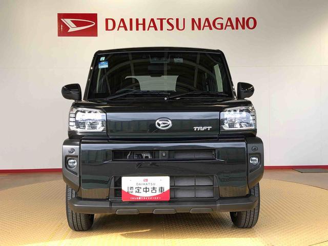 タフトGターボ2WD ターボ スカイルーフ プッシュスタート スマートキー オートライト オートエアコン 電動パーキングブレーキ 衝突被害軽減システム 横滑り防止機能 シートヒーター 新品ナビ(長野県)の中古車
