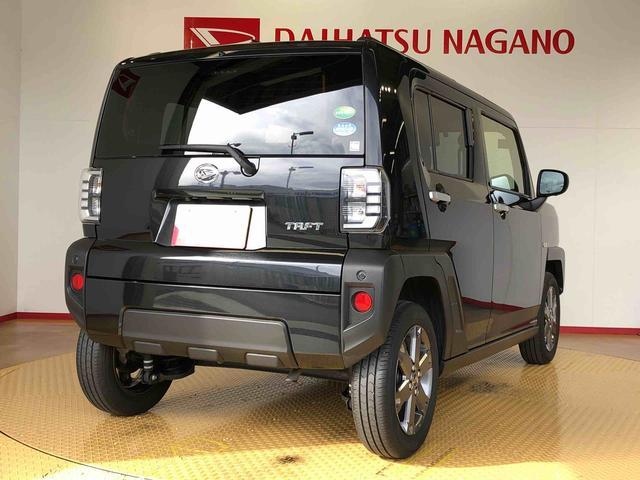 タフトGターボ2WD ターボ スカイルーフ プッシュスタート スマートキー オートライト オートエアコン 電動パーキングブレーキ 衝突被害軽減システム 横滑り防止機能 シートヒーター 新品ナビ(長野県)の中古車