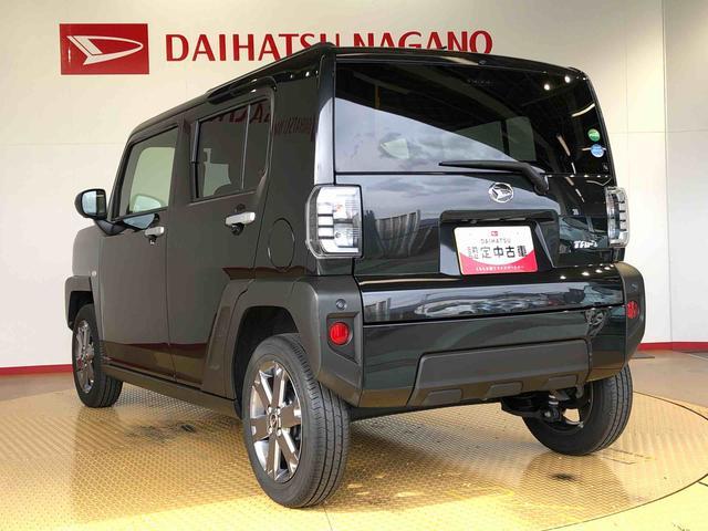 タフトGターボ2WD ターボ スカイルーフ プッシュスタート スマートキー オートライト オートエアコン 電動パーキングブレーキ 衝突被害軽減システム 横滑り防止機能 シートヒーター 新品ナビ(長野県)の中古車