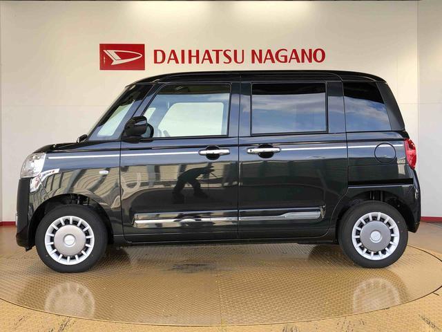 ムーヴキャンバスセオリーＧ４ＷＤ　両側電動スライドドア　オートライト　衝突被害軽減システム　横滑り防止機能　シートヒーター　プッシュスタート　スマートキー　オートエアコン　電動格納ドアミラー　アイドリングストップ　ＡＢＳ（長野県）の中古車