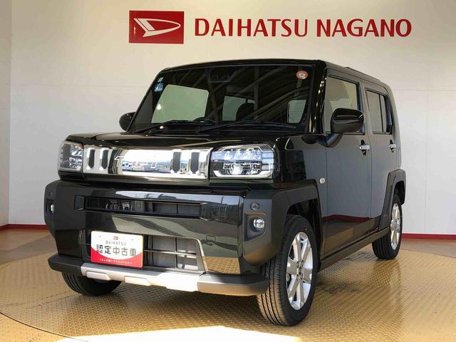 タフトGターボ クロムベンチャー4WD ターボ スカイルーフ プッシュスタート スマートキー オートライト オートエアコン 電動パーキングブレーキ 衝突被害軽減システム 横滑り防止機能 アイドリングストップ シートヒーター ABS(長野県)の中古車