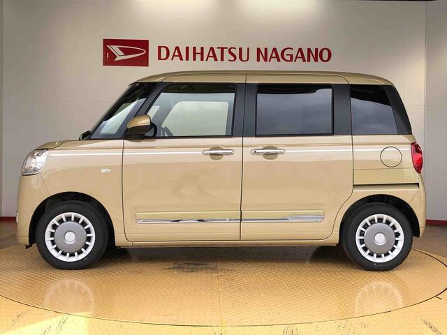 ムーヴキャンバスセオリーＧ２ＷＤ　両側電動スライドドア　オートライト　衝突被害軽減システム　横滑り防止機能　プッシュスタート　スマートキー　オートエアコン　電動格納ドアミラー　アイドリングストップ　ＡＢＳ（長野県）の中古車