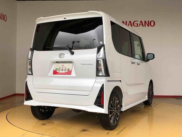 タントカスタムRS4WD ターボ シートヒーター 両側電動スライドドア アイドリングストップ プッシュスタート スマートキー 衝突被害軽減システム 横滑り防止機能 オートライト オートエアコン ABS(長野県)の中古車