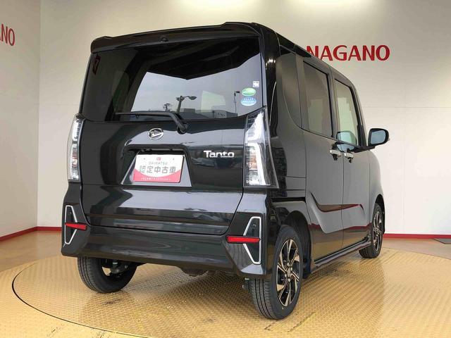 タントカスタムＸセレクション４ＷＤ　シートヒーター　両側電動スライドドア　アイドリングストップ　プッシュスタート　スマートキー　衝突被害軽減システム　横滑り防止機能　オートライト　オートエアコン　ＡＢＳ（長野県）の中古車