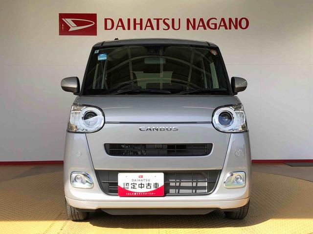 ムーヴキャンバスセオリーＧターボ２ＷＤ　ターボ　両側電動スライドドア　オートライト　衝突被害軽減システム　横滑り防止装置　プッシュスタート　スマートキー　オートエアコン　電動格納ドアミラー　アイドリングストップ　ＡＢＳ（長野県）の中古車