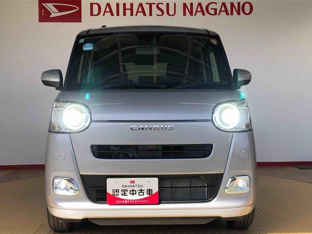 ムーヴキャンバスセオリーＧターボ２ＷＤ　ターボ　両側電動スライドドア　オートライト　衝突被害軽減システム　横滑り防止装置　プッシュスタート　スマートキー　オートエアコン　電動格納ドアミラー　アイドリングストップ　ＡＢＳ（長野県）の中古車