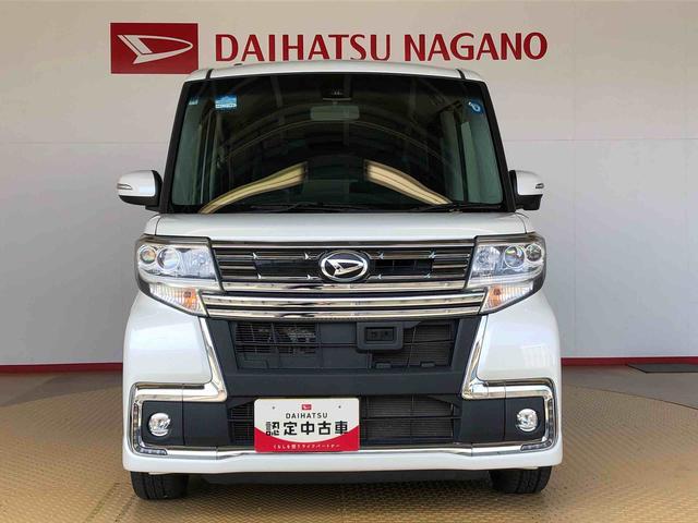 タントカスタムＲＳ　トップエディションＳＡII４ＷＤ　ターボ　両側電動スライドドア　アイドリングストップ　プッシュスタート　スマートキー　衝突被害軽減システム　横滑り防止機能　オートライト　オートエアコン　電動格納ドアミラー　ＡＢＳ（長野県）の中古車