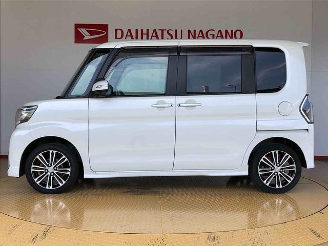 タントカスタムＲＳ　トップエディションＳＡII４ＷＤ　ターボ　両側電動スライドドア　アイドリングストップ　プッシュスタート　スマートキー　衝突被害軽減システム　横滑り防止機能　オートライト　オートエアコン　電動格納ドアミラー　ＡＢＳ（長野県）の中古車