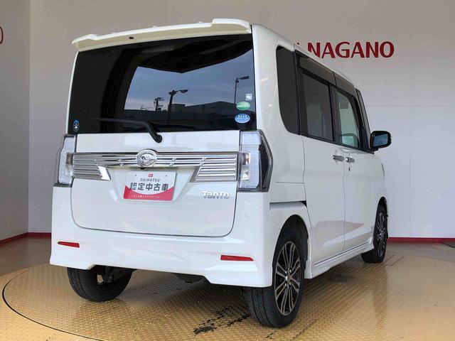 タントカスタムＲＳ　トップエディションＳＡII４ＷＤ　ターボ　両側電動スライドドア　アイドリングストップ　プッシュスタート　スマートキー　衝突被害軽減システム　横滑り防止機能　オートライト　オートエアコン　電動格納ドアミラー　ＡＢＳ（長野県）の中古車