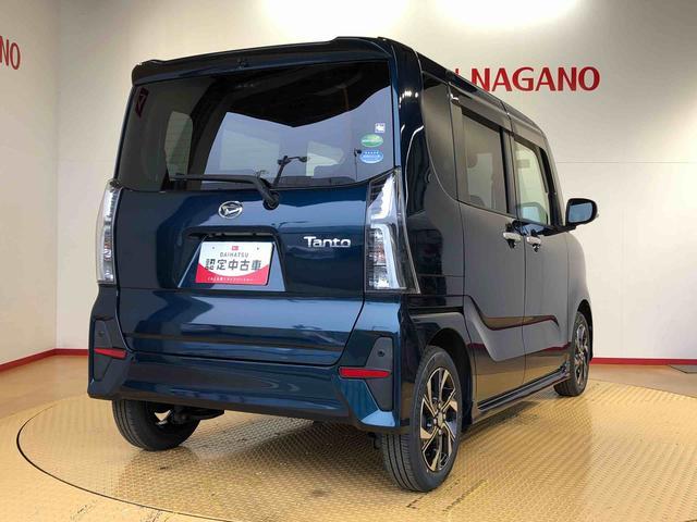 タントカスタムＸ２ＷＤ　シートヒーター　両側電動スライドドア　アイドリングストップ　プッシュスタート　スマートキー　衝突被害軽減システム　横滑り防止機能　オートライト　オートエアコン　ＡＢＳ（長野県）の中古車