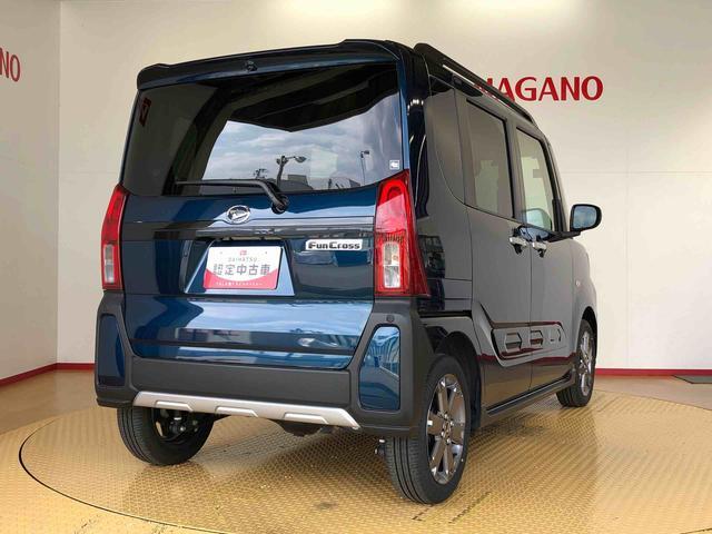 タントファンクロスターボ4WD ターボ シートヒーター 両側電動スライドドア アイドリングストップ プッシュスタート スマートキー 衝突被害軽減システム 横滑り防止機能 オートライト オートエアコン ABS(長野県)の中古車