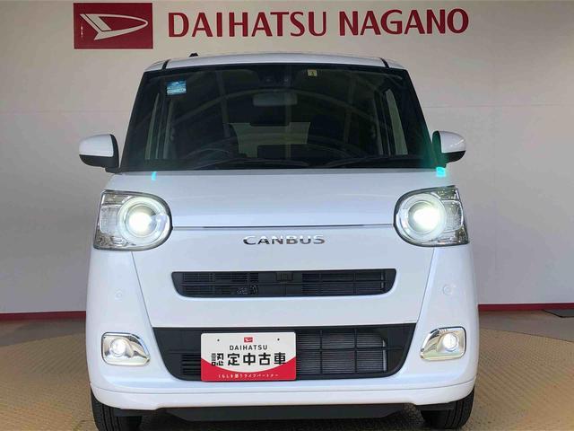 ムーヴキャンバスセオリーＧ２ＷＤ　両側電動スライドドア　オートライト　衝突被害軽減システム　横滑り防止機能　プッシュスタート　スマートキー　オートエアコン　電動格納ドアミラー　アイドリングストップ　ＡＢＳ（長野県）の中古車