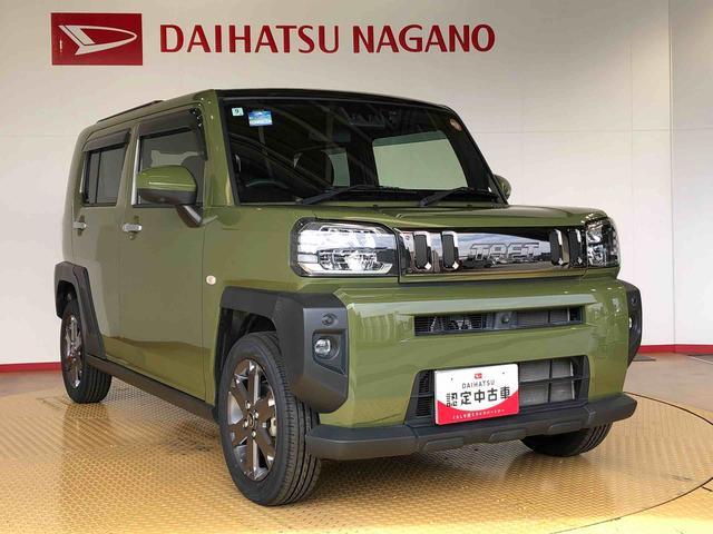 タフトGターボ4WD ターボ スカイルーフ プッシュスタート スマートキー オートライト オートエアコン 電動パーキングブレーキ 衝突被害軽減システム 横滑り防止機能 アイドリングストップ シートヒーター ABS(長野県)の中古車