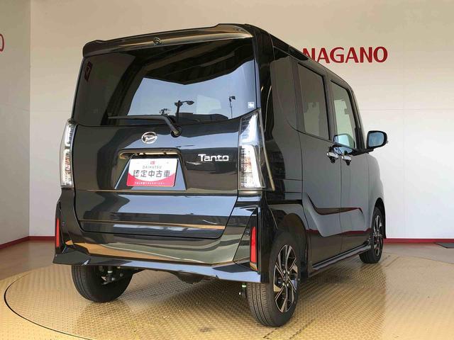 タントカスタムX4WD シートヒーター 両側電動スライドドア アイドリングストップ プッシュスタート スマートキー 衝突被害軽減システム 横滑り防止機能 オートライト オートエアコン ABS(長野県)の中古車