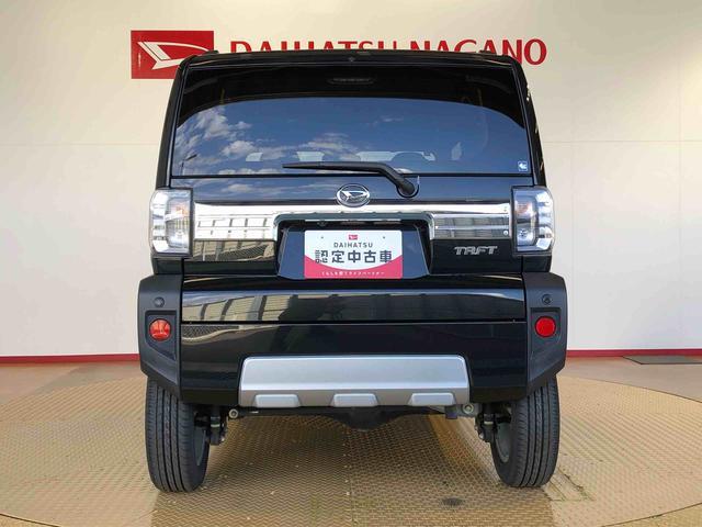 タフトGターボ クロムベンチャー4WD ターボ スカイルーフ プッシュスタート スマートキー オートライト オートエアコン 電動パーキングブレーキ 衝突被害軽減システム 横滑り防止機能 アイドリングストップ シートヒーター ABS(長野県)の中古車