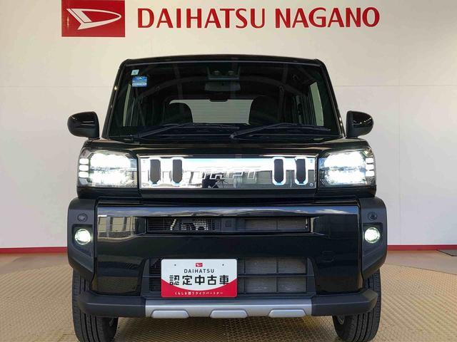 タフトGターボ クロムベンチャー4WD ターボ スカイルーフ プッシュスタート スマートキー オートライト オートエアコン 電動パーキングブレーキ 衝突被害軽減システム 横滑り防止機能 アイドリングストップ シートヒーター ABS(長野県)の中古車