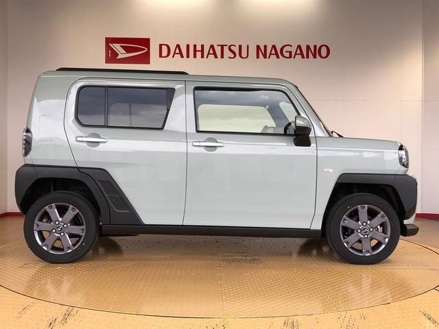 タフトGターボ4WD ターボ スカイルーフ プッシュスタート スマートキー オートライト オートエアコン 電動パーキングブレーキ 衝突被害軽減システム 横滑り防止機能 アイドリングストップ シートヒーター ABS(長野県)の中古車