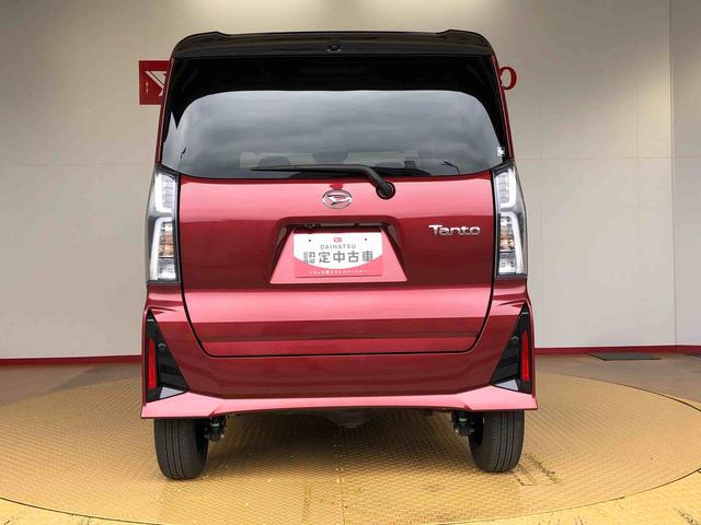 タントカスタムＸ４ＷＤ　シートヒーター　両側電動スライドドア　アイドリングストップ　プッシュスタート　スマートキー　衝突被害軽減システム　横滑り防止機能　オートライト　オートエアコン　ＡＢＳ（長野県）の中古車