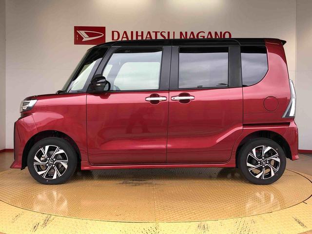 タントカスタムＸ４ＷＤ　シートヒーター　両側電動スライドドア　アイドリングストップ　プッシュスタート　スマートキー　衝突被害軽減システム　横滑り防止機能　オートライト　オートエアコン　ＡＢＳ（長野県）の中古車