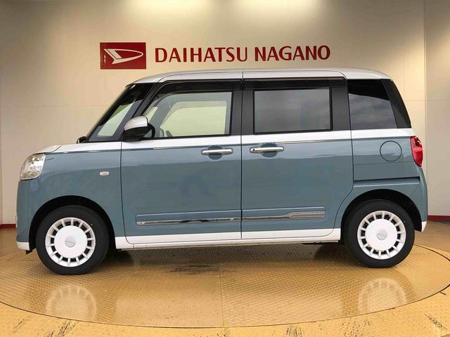 ムーヴキャンバスストライプスＧ４ＷＤ　両側電動スライドドア　オートライト　衝突被害軽減システム　横滑り防止機能　シートヒーター　プッシュスタート　スマートキー　オートエアコン　電動格納ドアミラー　アイドリングストップ　ＡＢＳ（長野県）の中古車