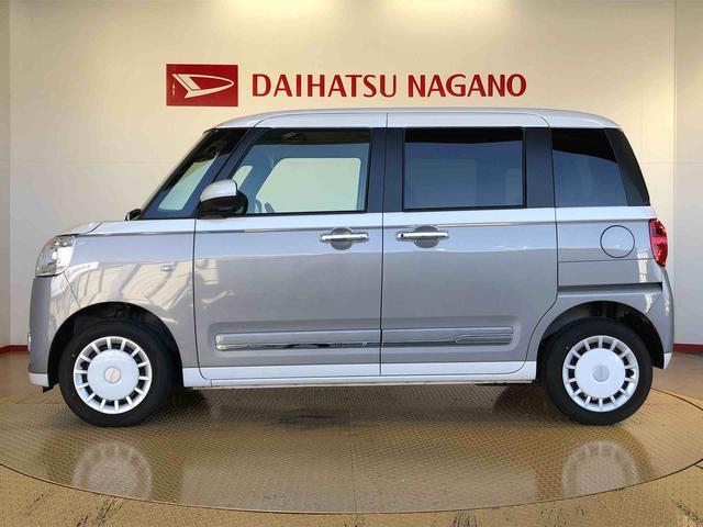 ムーヴキャンバスストライプスＧ４ＷＤ　両側電動スライドドア　オートライト　衝突被害軽減システム　横滑り防止機能　シートヒーター　プッシュスタート　スマートキー　オートエアコン　電動格納ドアミラー　アイドリングストップ　ＡＢＳ（長野県）の中古車