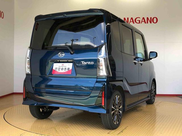 タントカスタムＲＳ２ＷＤ　ターボ　シートヒーター　両側電動スライドドア　アイドリングストップ　プッシュスタート　スマートキー　衝突被害軽減システム　横滑り防止機能　オートライト　オートエアコン　ＡＢＳ（長野県）の中古車
