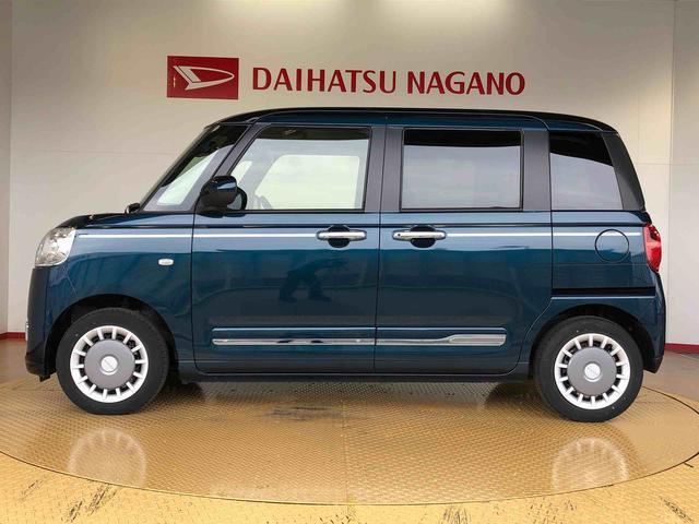 ムーヴキャンバスセオリーG2WD 両側電動スライドドア オートライト 衝突被害軽減システム 横滑り防止機能 プッシュスタート スマートキー オートエアコン 電動格納ドアミラー アイドリングストップ ABS(長野県)の中古車
