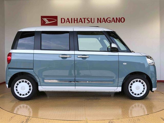 ムーヴキャンバスストライプスＧターボ２ＷＤ　ターボ　　両側電動スライドドア　オートライト　衝突被害軽減システム　横滑り防止機能　プッシュスタート　スマートキー　オートエアコン　電動格納ドアミラー　アイドリングストップ　ＡＢＳ（長野県）の中古車