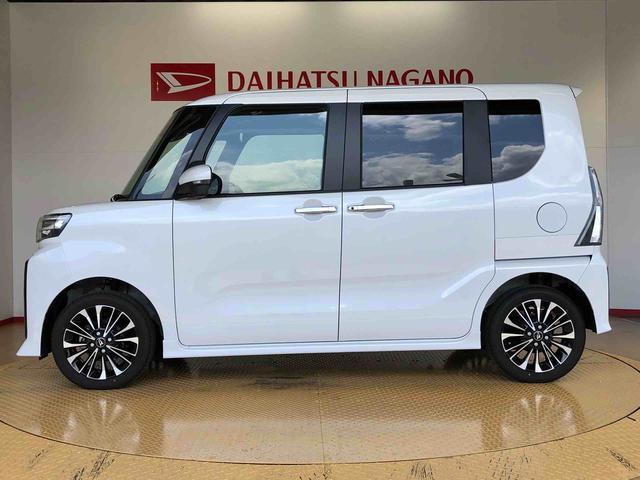 タントカスタムRS4WD ターボ シートヒーター 両側電動スライドドア アイドリングストップ プッシュスタート スマートキー 衝突被害軽減システム 横滑り防止機能 オートライト オートエアコン ABS(長野県)の中古車