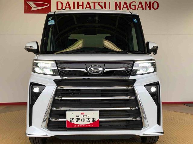 タントカスタムＲＳ４ＷＤ　ターボ　シートヒーター　両側電動スライドドア　アイドリングストップ　プッシュスタート　スマートキー　衝突被害軽減システム　横滑り防止機能　オートライト　オートエアコン　ＡＢＳ（長野県）の中古車