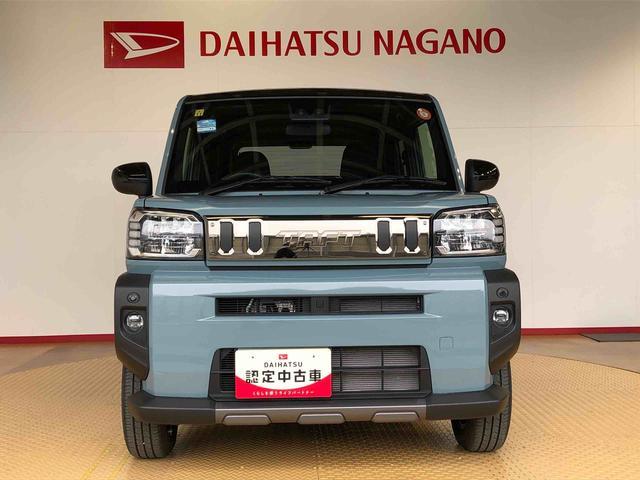 タフトＧターボ　ダーククロムベンチャー４ＷＤ　ターボ　スカイルーフ　　プッシュスタート　スマートキー　オートライト　オートエアコン　電動パーキングブレーキ　衝突被害軽減システム　横滑り防止機能　アイドリングストップ　シートヒーター　ＡＢＳ（長野県）の中古車
