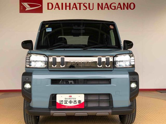 タフトＧターボ　ダーククロムベンチャー４ＷＤ　ターボ　スカイルーフ　　プッシュスタート　スマートキー　オートライト　オートエアコン　電動パーキングブレーキ　衝突被害軽減システム　横滑り防止機能　アイドリングストップ　シートヒーター　ＡＢＳ（長野県）の中古車