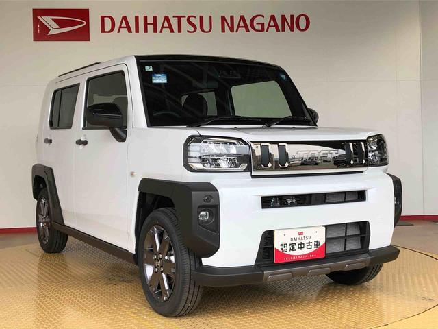 タフトＧターボ　ダーククロムベンチャー４ＷＤ　ターボ　スカイルーフ　　プッシュスタート　スマートキー　オートライト　オートエアコン　電動パーキングブレーキ　衝突被害軽減システム　横滑り防止機能　アイドリングストップ　シートヒーター　ＡＢＳ（長野県）の中古車