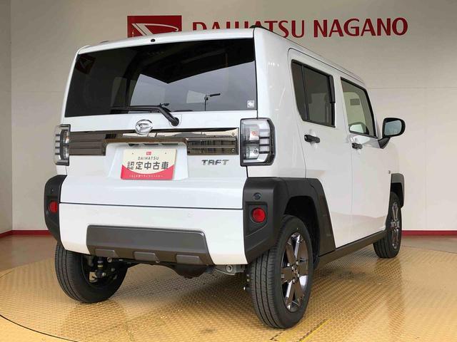 タフトＧターボ　ダーククロムベンチャー４ＷＤ　ターボ　スカイルーフ　　プッシュスタート　スマートキー　オートライト　オートエアコン　電動パーキングブレーキ　衝突被害軽減システム　横滑り防止機能　アイドリングストップ　シートヒーター　ＡＢＳ（長野県）の中古車