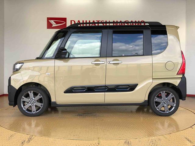 タントファンクロスターボ4WD ターボ シートヒーター 両側電動スライドドア アイドリングストップ プッシュスタート スマートキー 衝突被害軽減システム 横滑り防止機能 オートライト オートエアコン ABS(長野県)の中古車